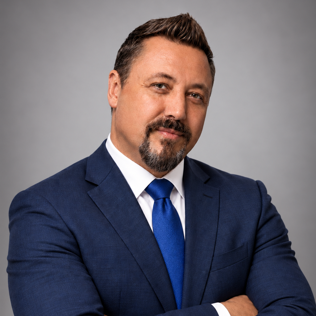 Portrait of Kris Potts, CEO and Co-Founder of RavenTrack